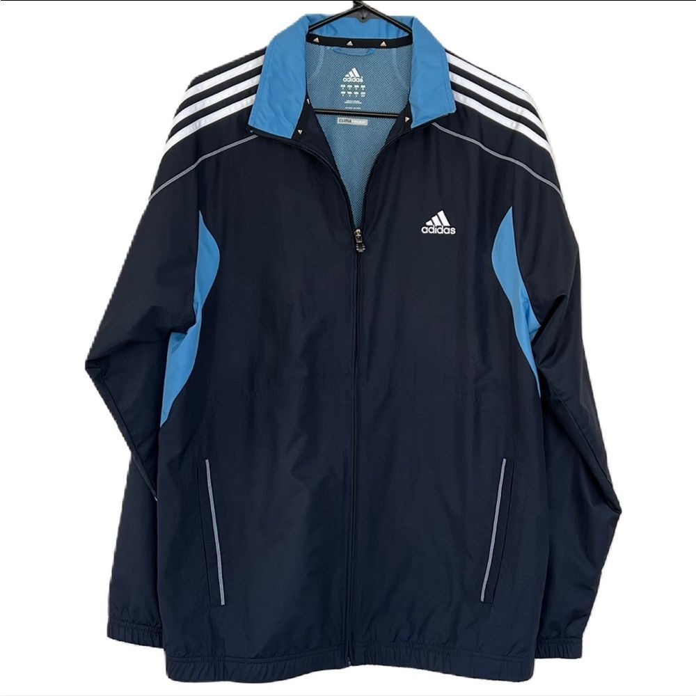 Adidas Mens Full Zip M Jacket  Climaproof Blue Jacket‎ Windbreaker